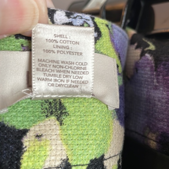 Loft skirt size 10. Purple floral, cotton - Picture 4 of 4